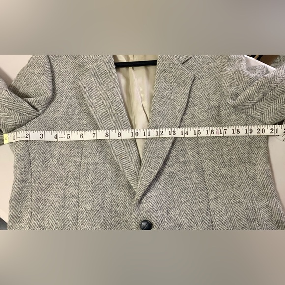 Vintage Harris Tweed Herringbone Blazer Size40 - Picture 12 of 14